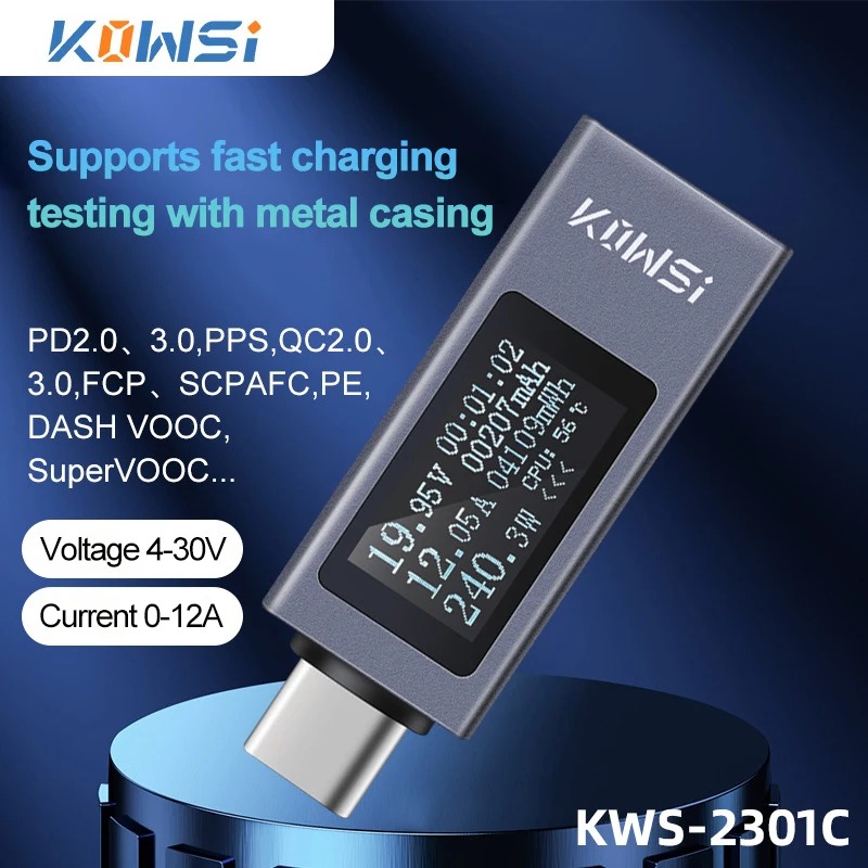Type-C Stroomspanningsmonitor  - Power Supply Tester recensie en prijs