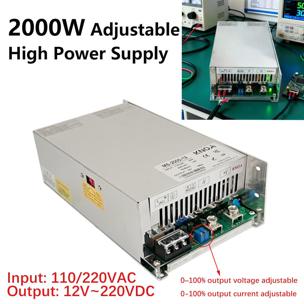 2000W Instelbare Voeding DC 12 - Smps Power Supply recensie en prijs