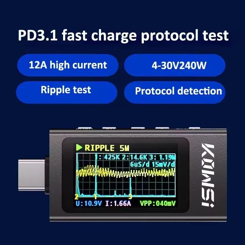 KWS-X1 Type-C stroom- en spann - Power Supply Tester recensie en prijs