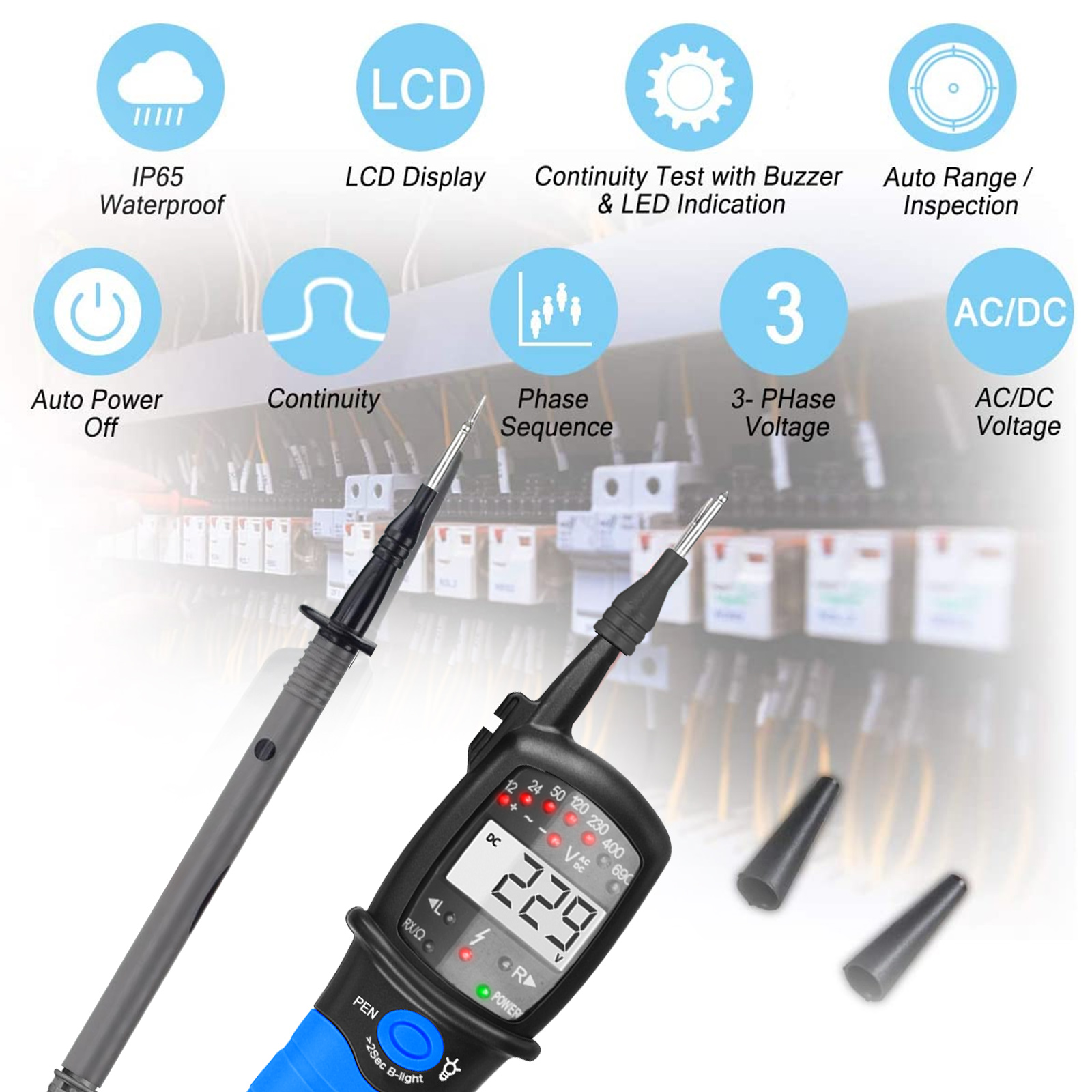 AC/DC-spanningstester 12-690V  - Power Supply Tester recensie en prijs