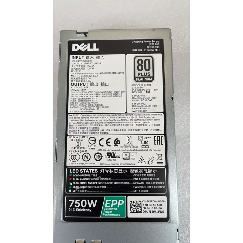 voor DELL 750W EPP Green Stand - Power Supply 750W recensie en prijs
