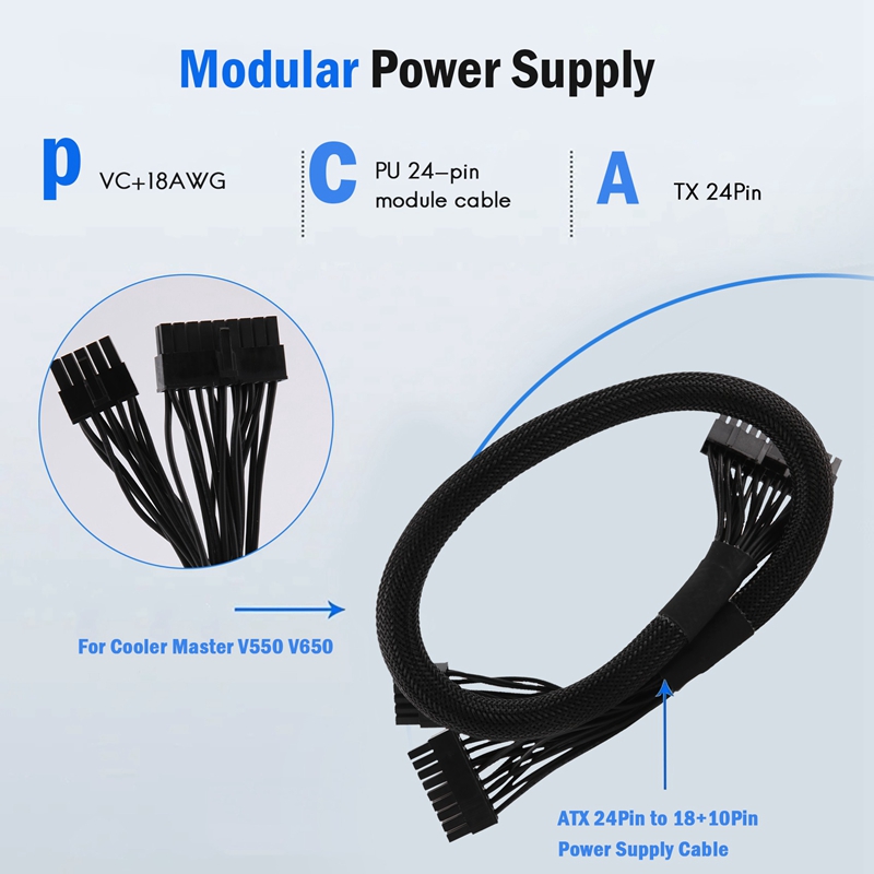 ATX 24Pin Naar 18 + 10Pin Moed - Modular Power Supply recensie en prijs
